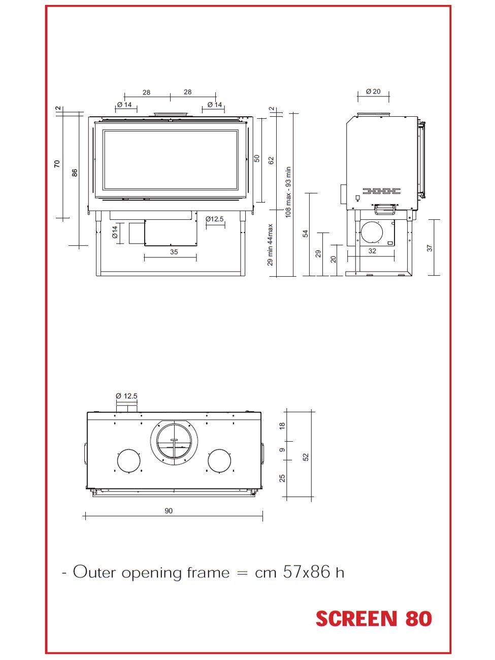 Technické údaje Edilkamin SCREEN 80